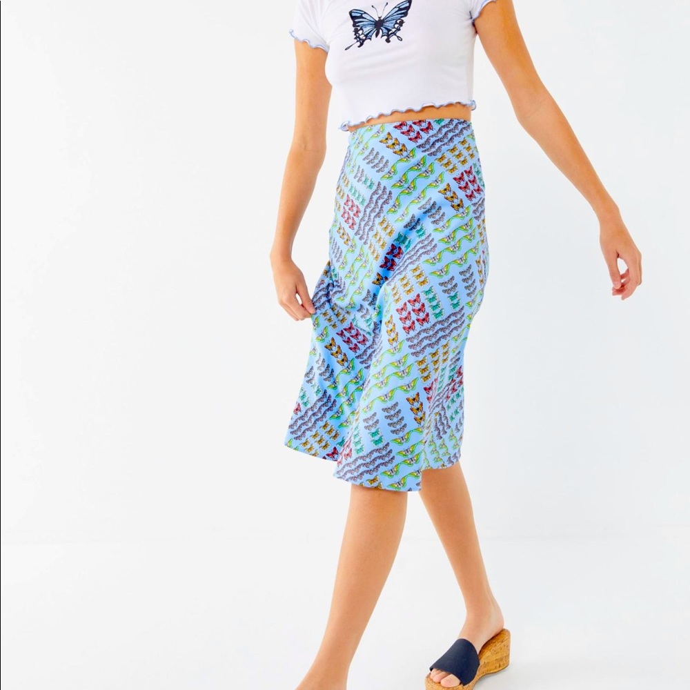 Urban Outfitters 90s style NWOT Monarch midi slip skirt